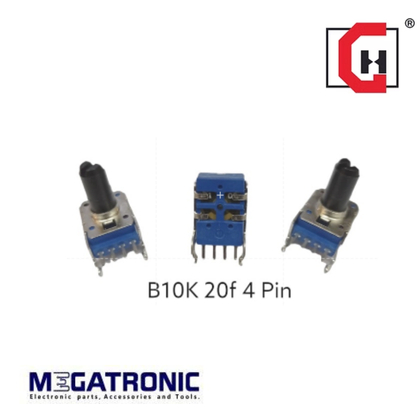 POTENSIO PUTAR INSULATED GH B10K 20F 4 PIN PENDEK