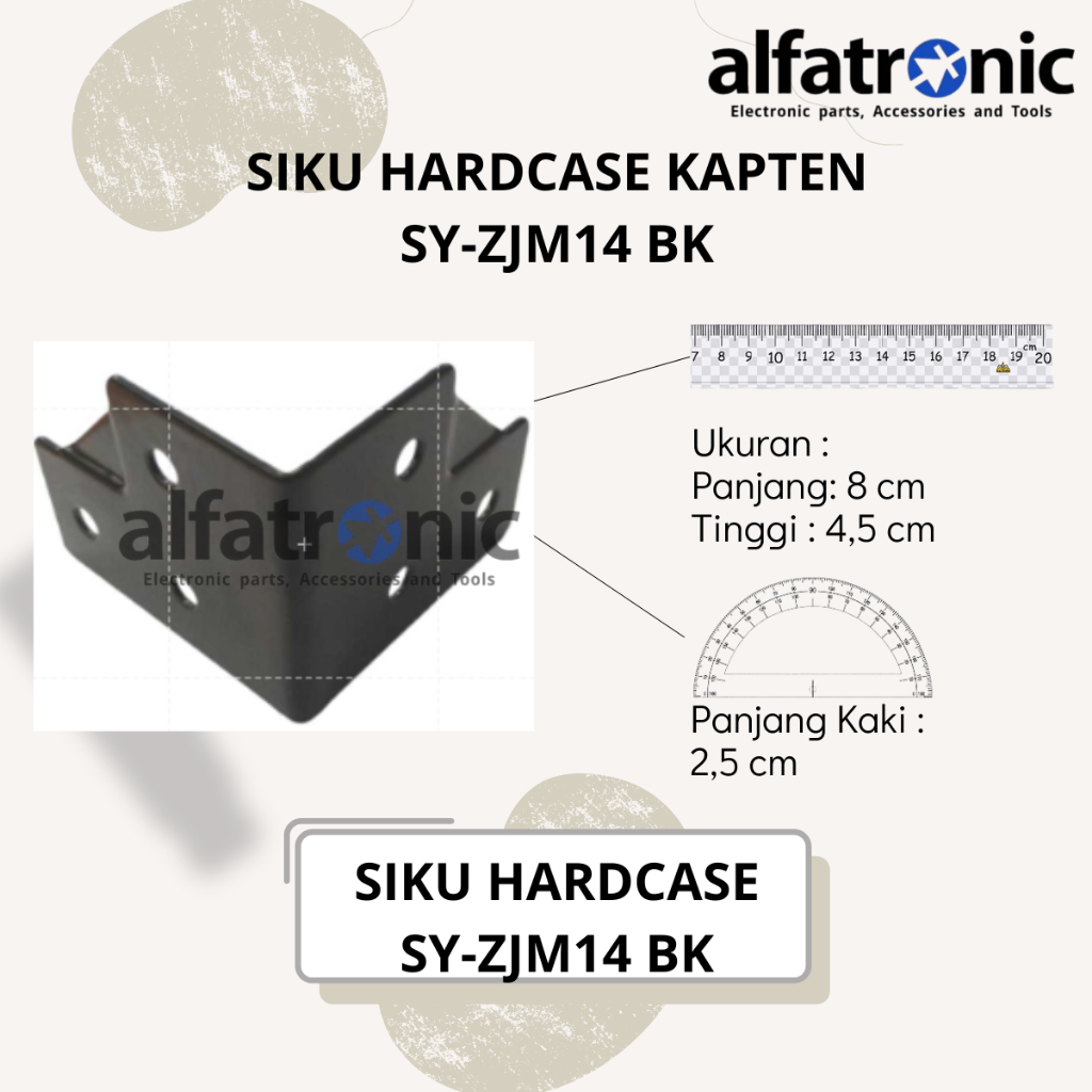 SIKU HARDCASE KAPTEN CAPTEN CAPTAIN MERK THANOS SIKU L POJOK SUDUT HARDCASE SIKU SAMPING L SIKU CORNER SY-ZJM14 BLACK